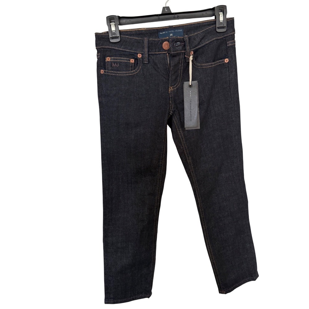 Marc by Marc Jacobs Carrie P72 Cropped Low Rise Skinny Jeans Indigo Blue Size 25